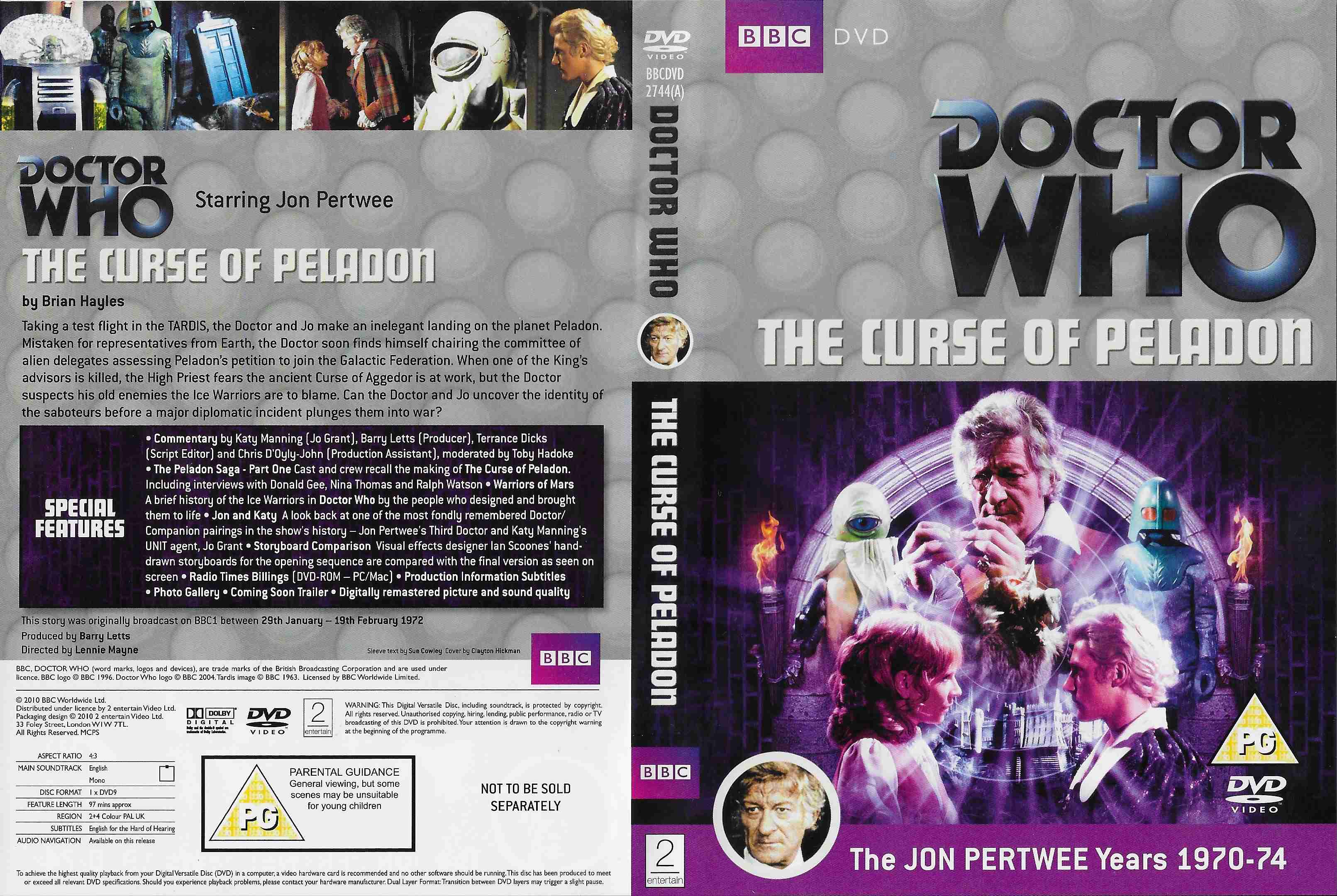 Picture of BBCDVD 2744A Doctor Who - The Curse of Peladon by artist Robert Holmes from the BBC records and Tapes library